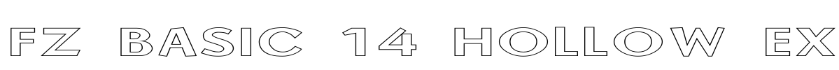 FZ BASIC 14 HOLLOW EX Font Image