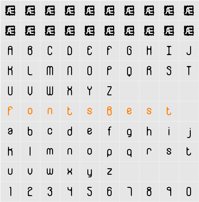 Galvanize BRK Character Map