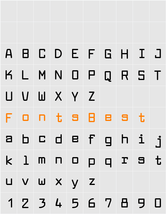 Larabiefont Character Map