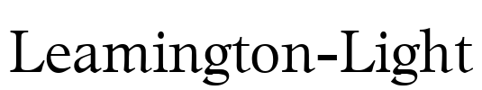 Leamington-Light Font Image