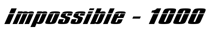 Impossible - 1000 Font Image
