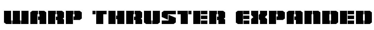 Warp Thruster Expanded Font Image