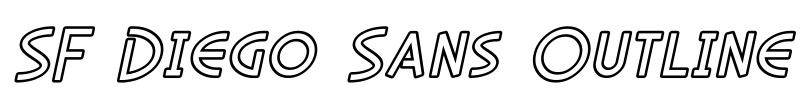 SF Diego Sans Outline Font Image