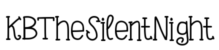 KBTheSilentNight Font Image
