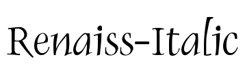 Renaiss-Italic Font Image