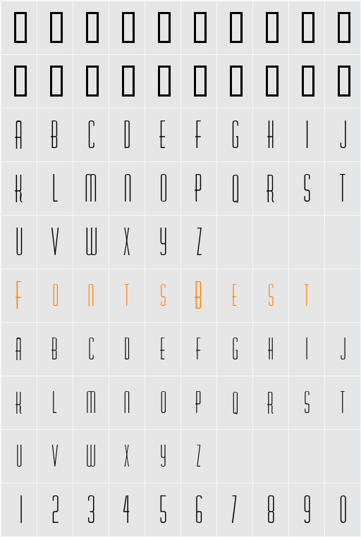 RobaloSCapsSSK Character Map