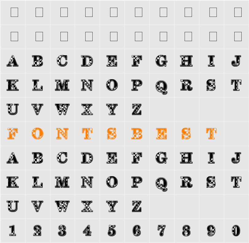 1-2-3 GO! Character Map