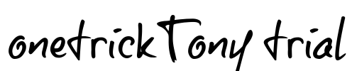 onetrickTony trial Font Image