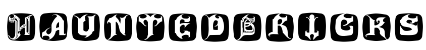 HauntedBricks Font Image