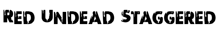 Red Undead Staggered Font Image