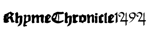 RhymeChronicle1494 Font Image
