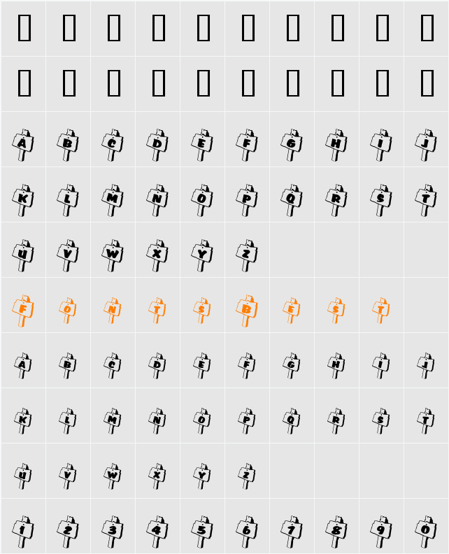 RMSignpost Character Map
