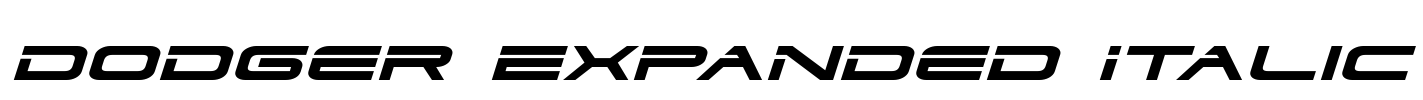 Dodger Expanded Italic Font Image