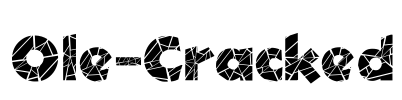 Ole-Cracked Font Image
