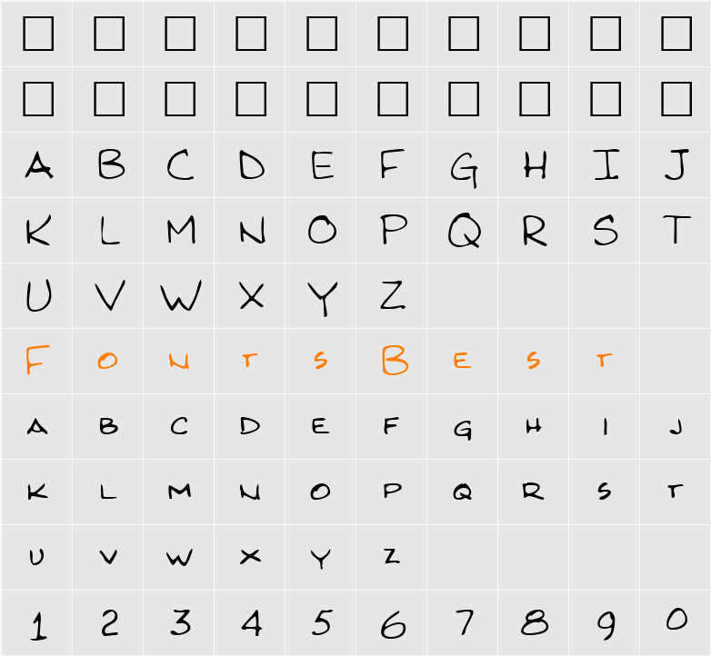 Kilroy Was Here Character Map