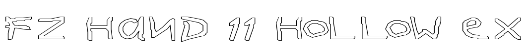 FZ HAND 11 HOLLOW EX Font Image