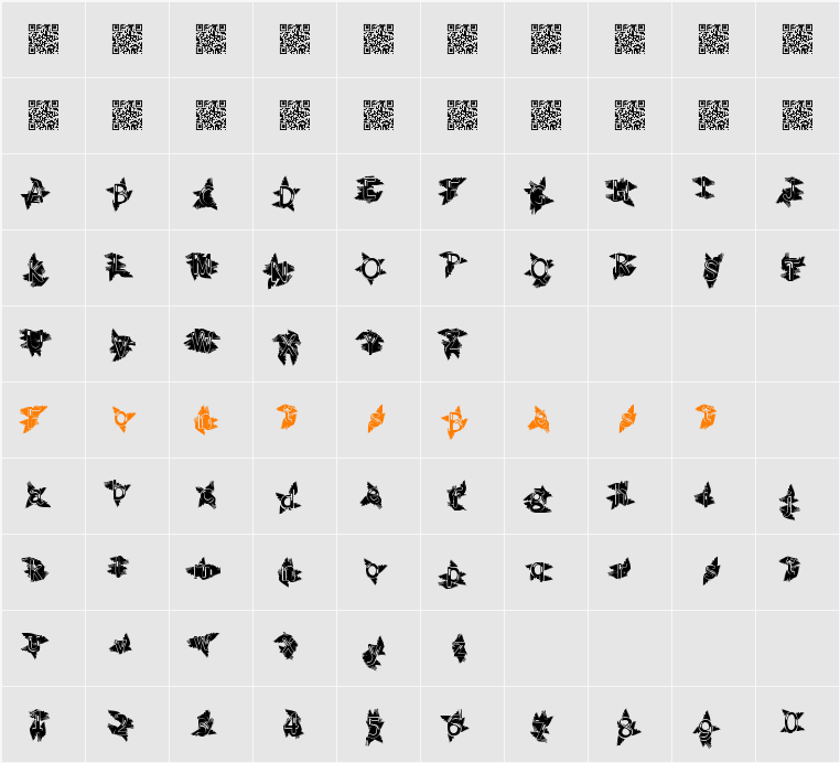 IndianSummer Character Map