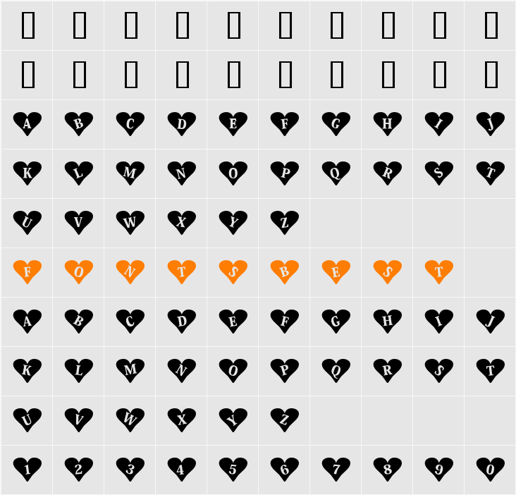 FunnyValentine Character Map