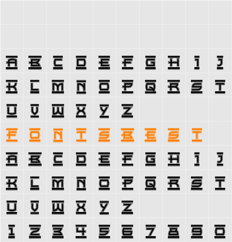 Empire State NF Character Map