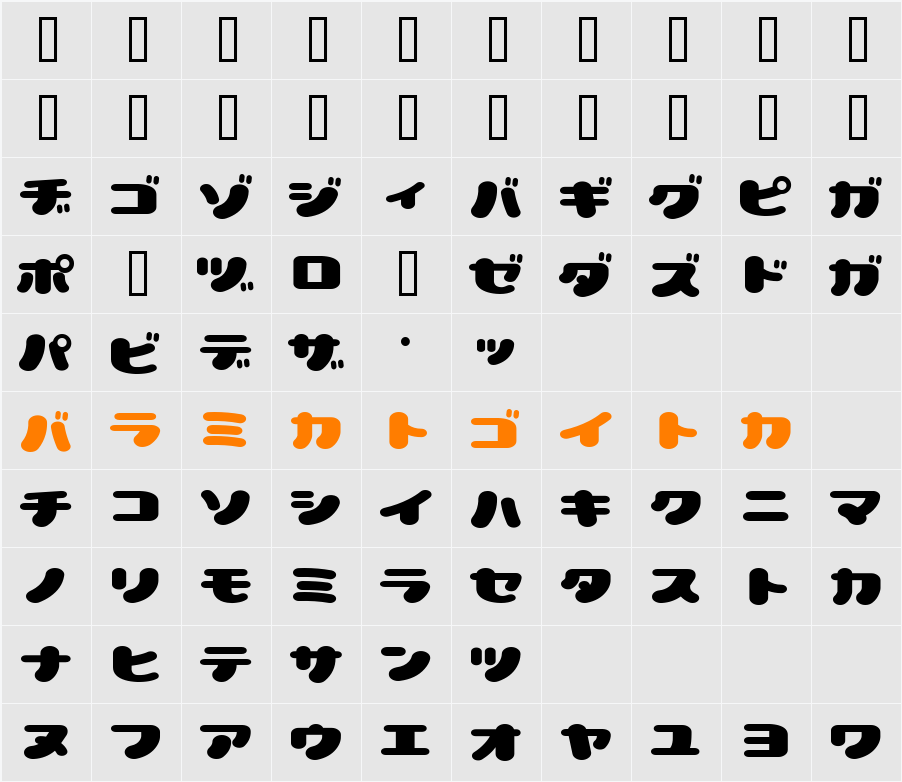 LovelyCapsules Character Map