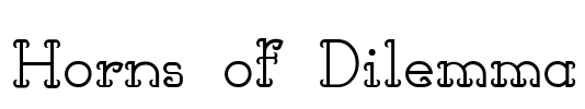 Horns of Dilemma Font Image