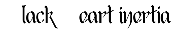 Black Heart Inertia Font Image