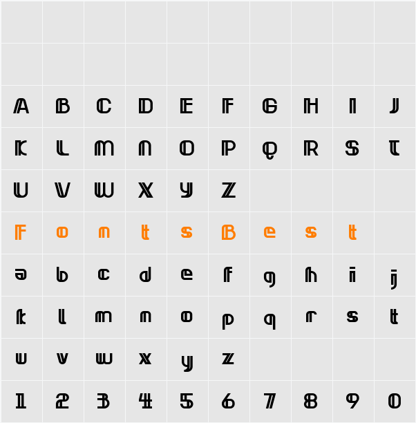 Neonclipper Character Map