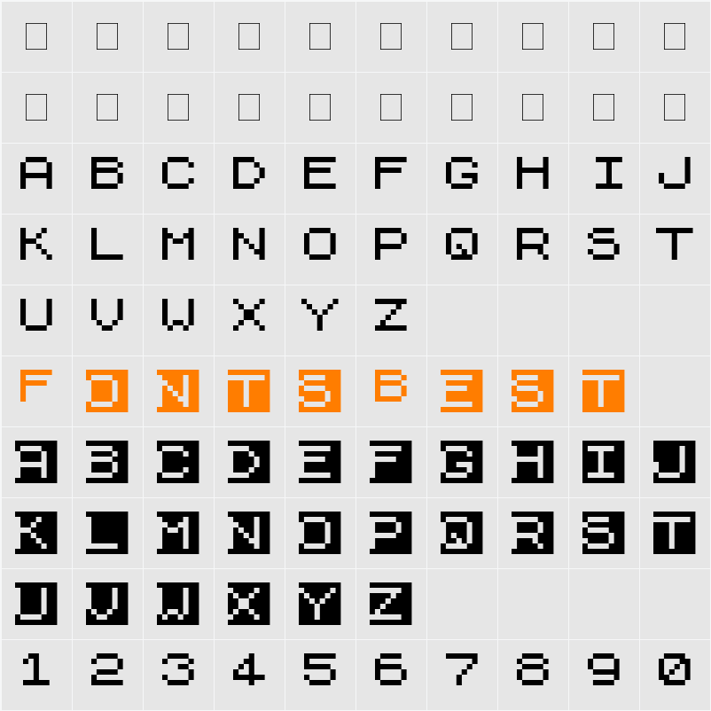 Zedex Eight T One Character Map