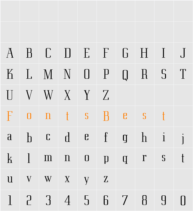 EdenLight Character Map