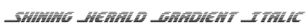 Shining Herald Gradient Italic Font Image