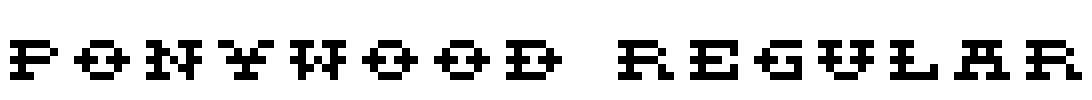 PonyWood Regular Font Image