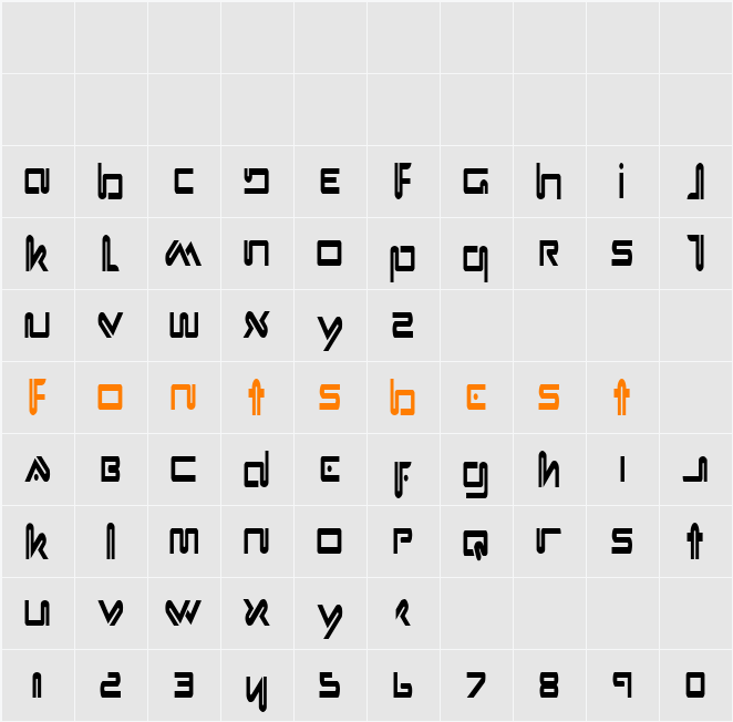 Xephyr Condensed Character Map