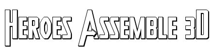 Heroes Assemble 3D Font Image