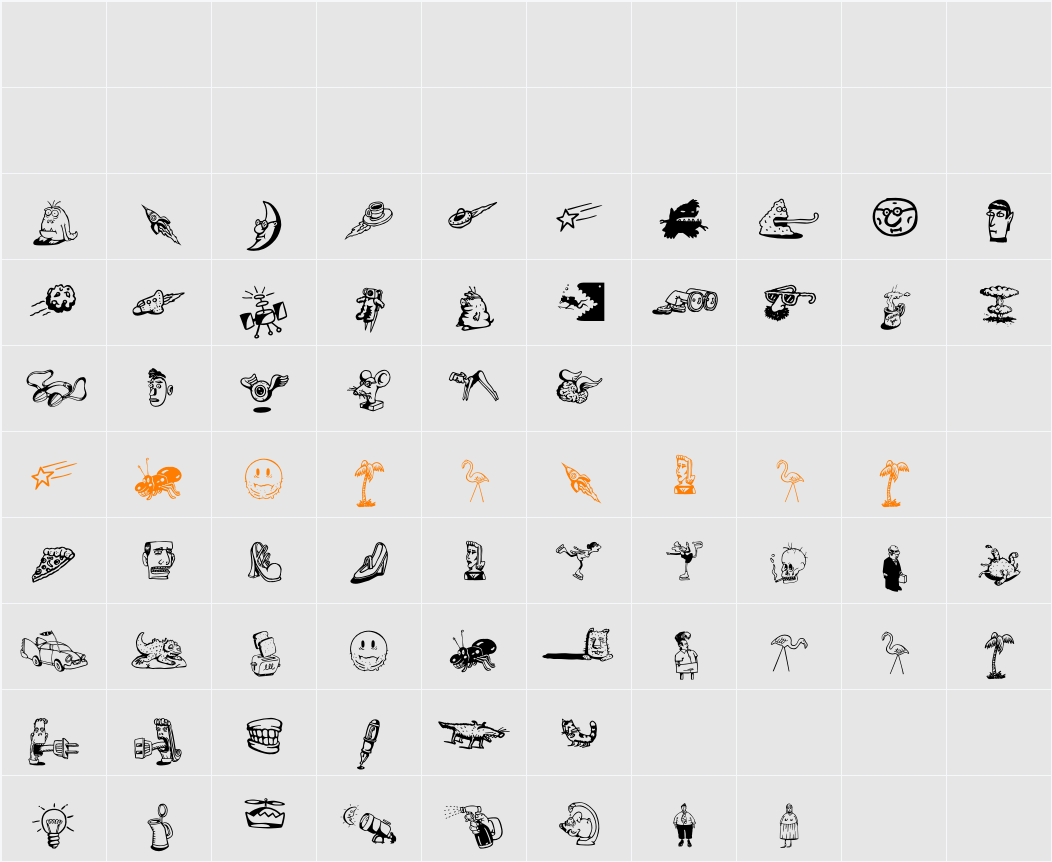 DfFontooniesITC Character Map