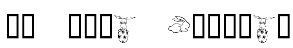 KR Five Bunnies Font Image