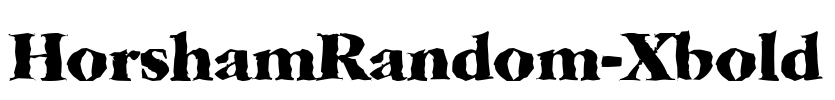 HorshamRandom-Xbold Font Image