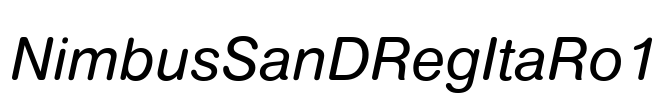 NimbusSanDRegItaRo1 Font Image