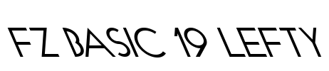FZ BASIC 19 LEFTY Font Image
