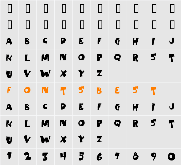 fayuca Character Map