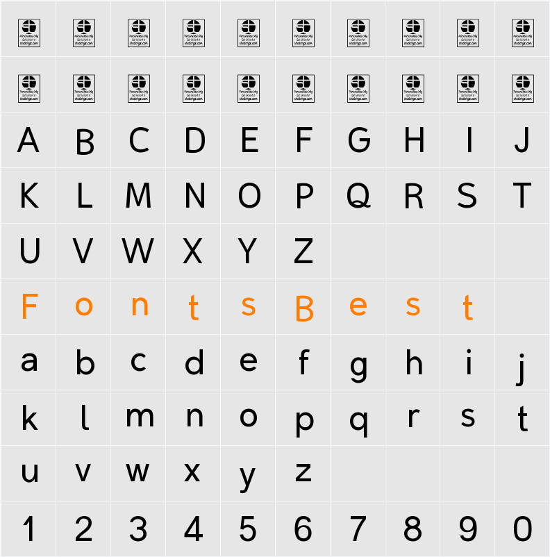 Malter Sans Regular Demo Character Map
