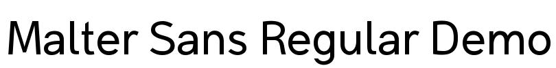 Malter Sans Regular Demo