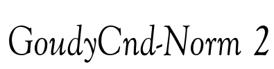 GoudyCnd-Norm 2 Font Image