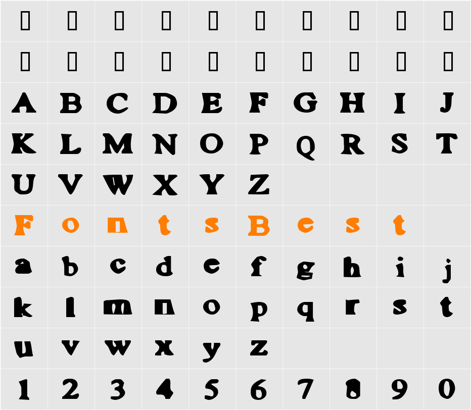 Plutonite Character Map