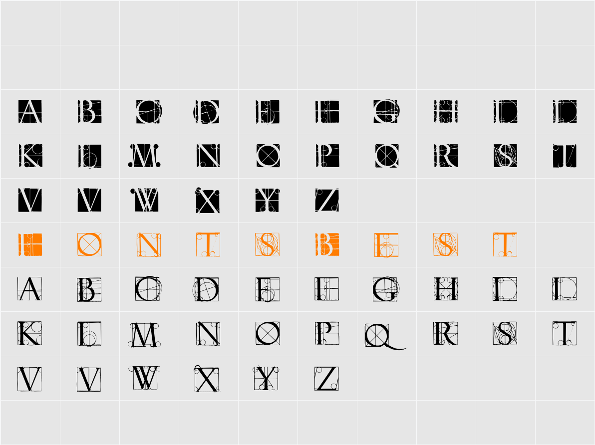 NeudoerfferScribbleQuality Character Map