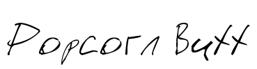 Popcorn Butt Font Image