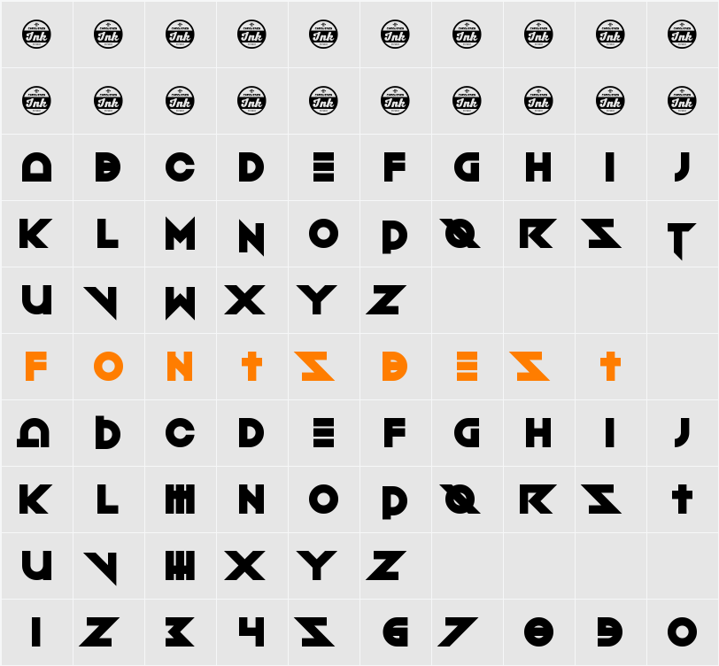 Toxico Character Map