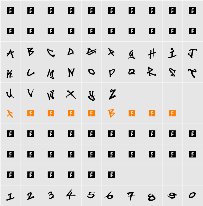 Digitag Character Map