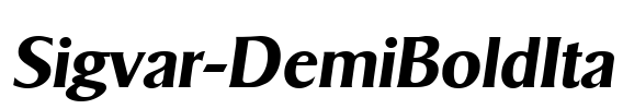Sigvar-DemiBoldIta Font Image