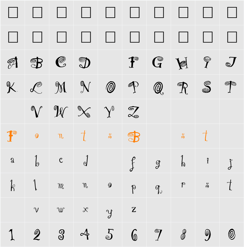HipnOtik Character Map
