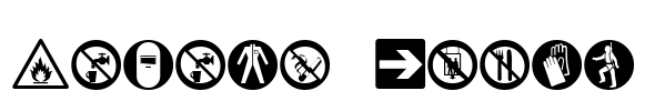Hazard Signs Font Image